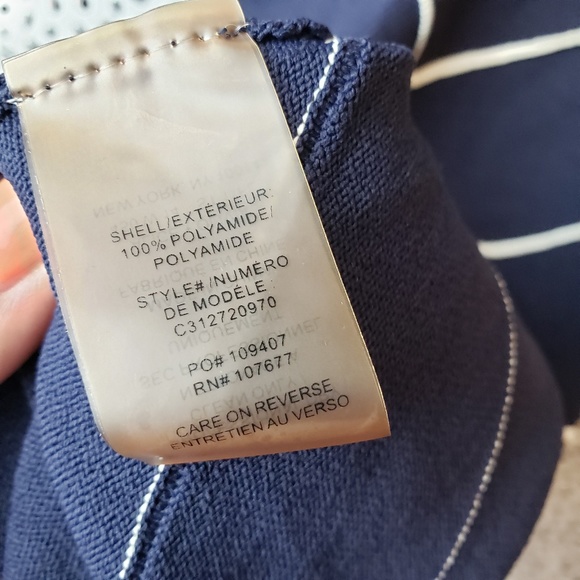 Alice + Olivia Bolton Ottoman Horizontal Pinstripe Navy Sleeveless Small Dress - Picture 13 of 16